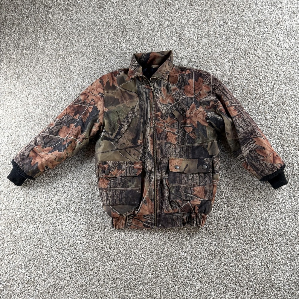 Trail Crest Jacket Kids Med Brown Camo Insulated Bomber Hunting Outdoor Winter